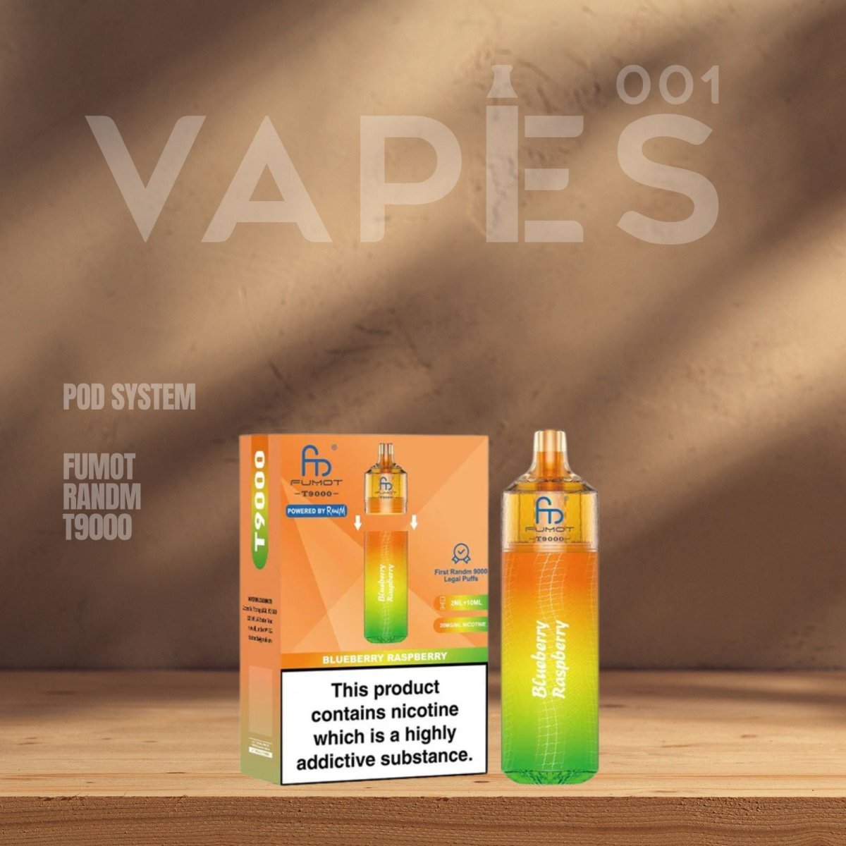 Fumot T9000 - 2% Nicotine - Rechargeable Pod Vape - Image 2