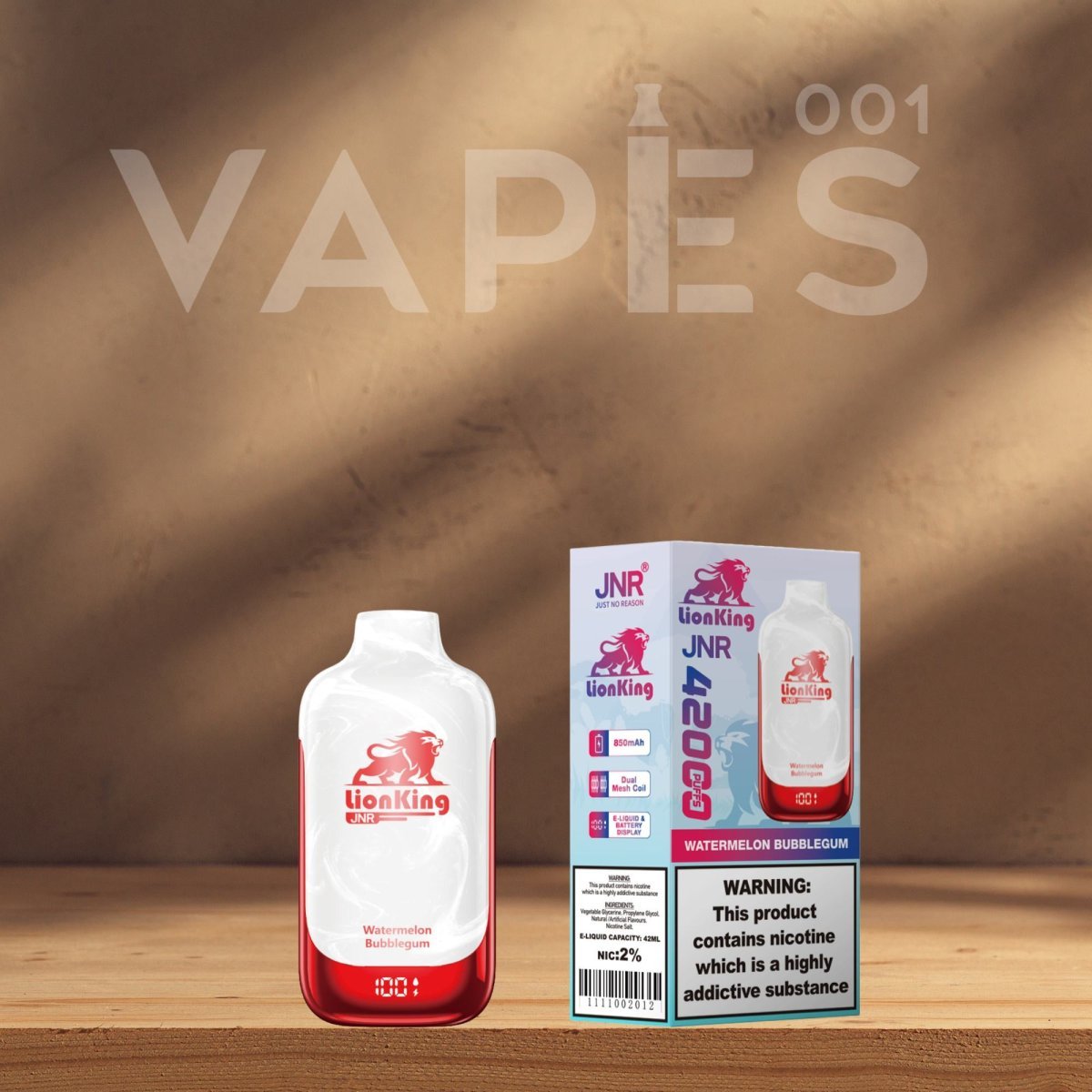 JNR – Lion King 42K – Disposable Vape – 2% Nicotine